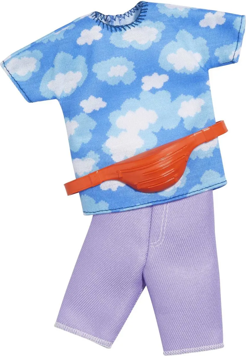 Mattel Barbie Ken Kledingset Wolken T-Shirt Paarse Broek - Multicolor