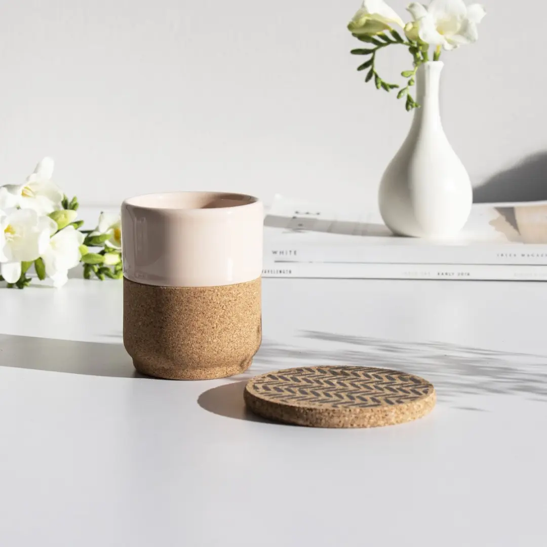 Liga Onderzetter Set - 4 Stuks Kurk Beige