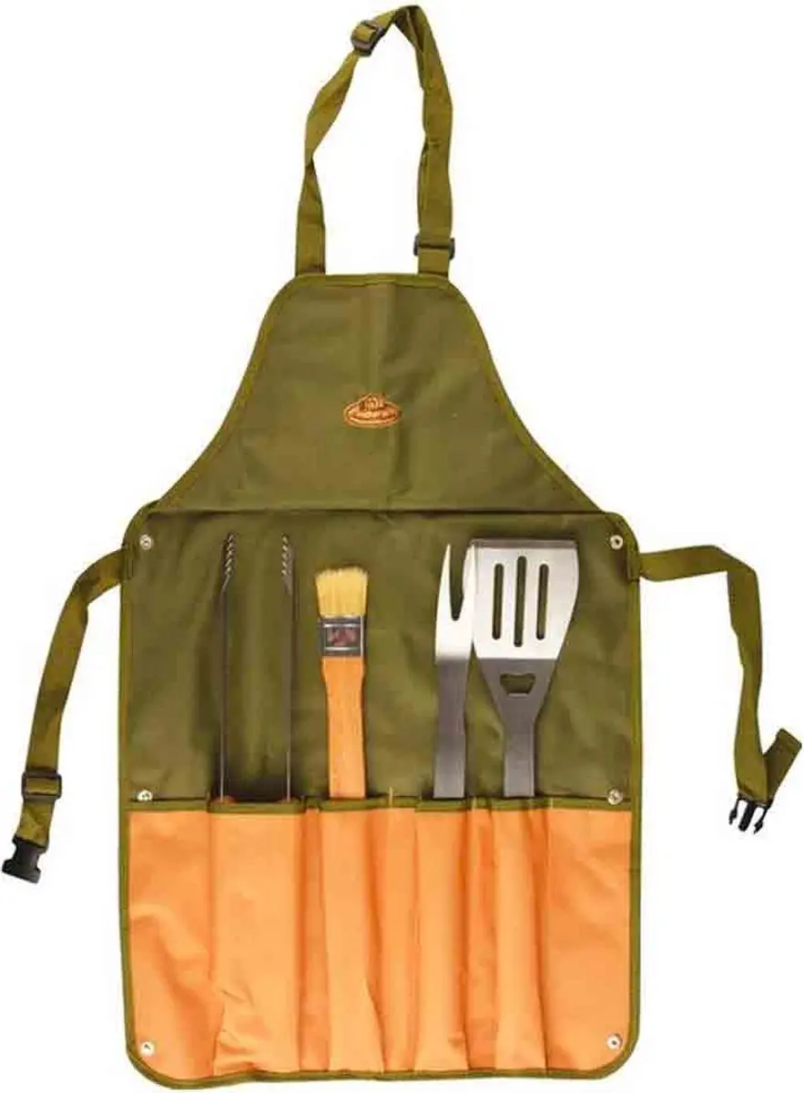 Esschert Design BBQ Schort met Gereedschap - Groen
