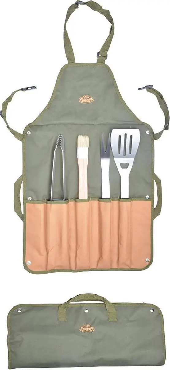 Esschert Design BBQ Schort met Gereedschap - Groen