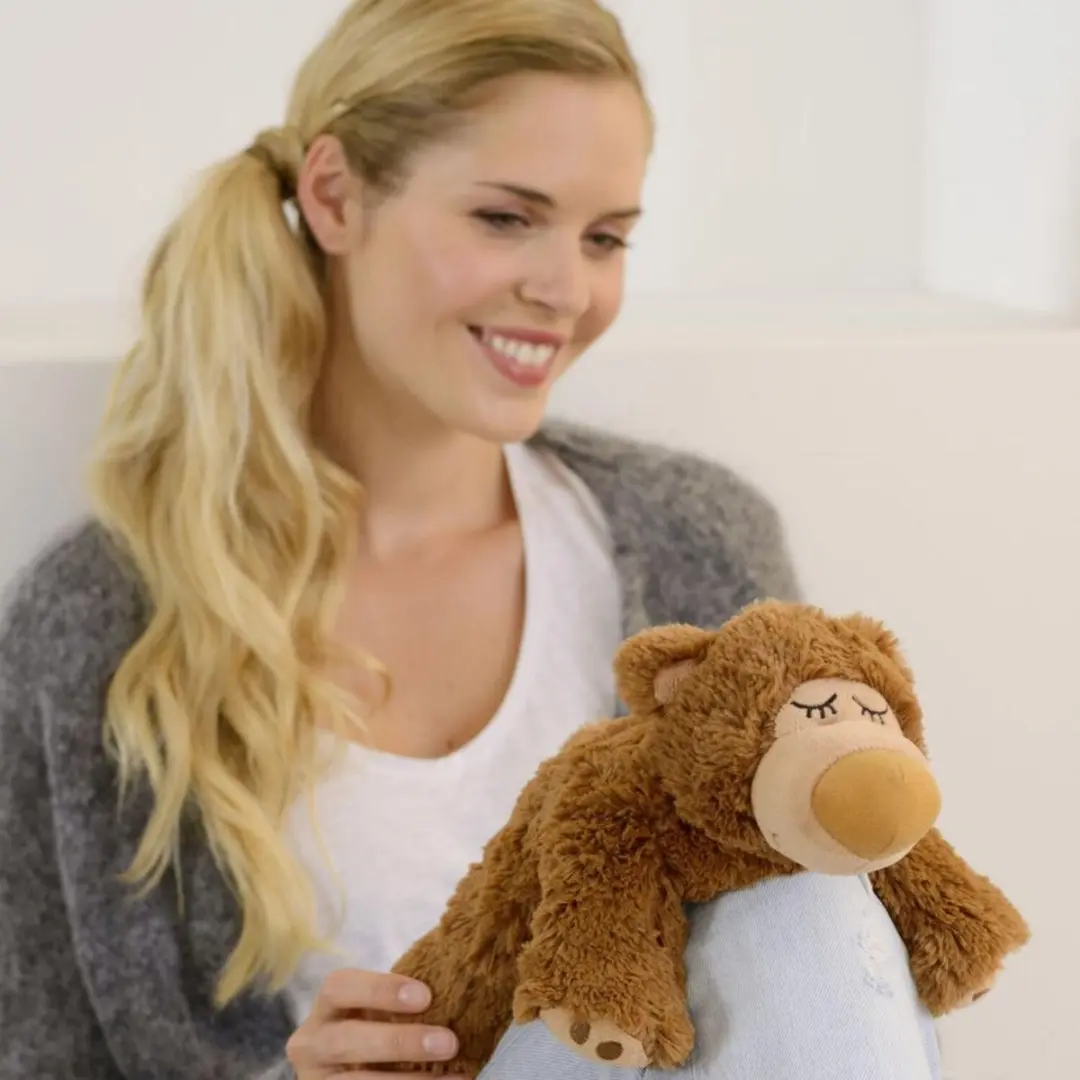 Magnetron knuffel uil turquoise mini