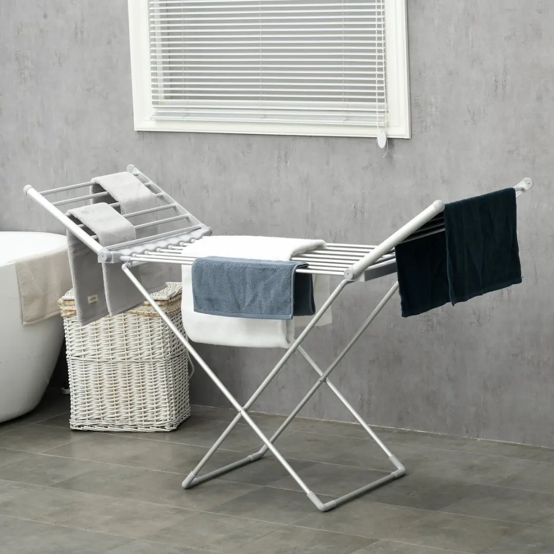 Homcom Wasrek 73x64x177cm - Blauw/Wit