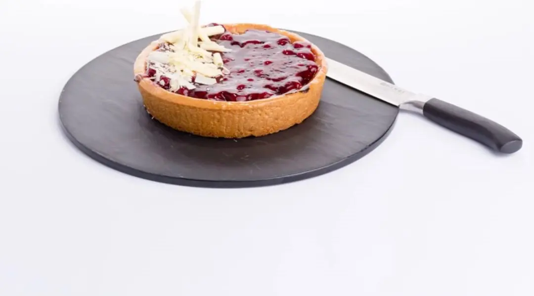 Hendi Plateau Rond 430mm - Melamine Leisteenlook - RVS