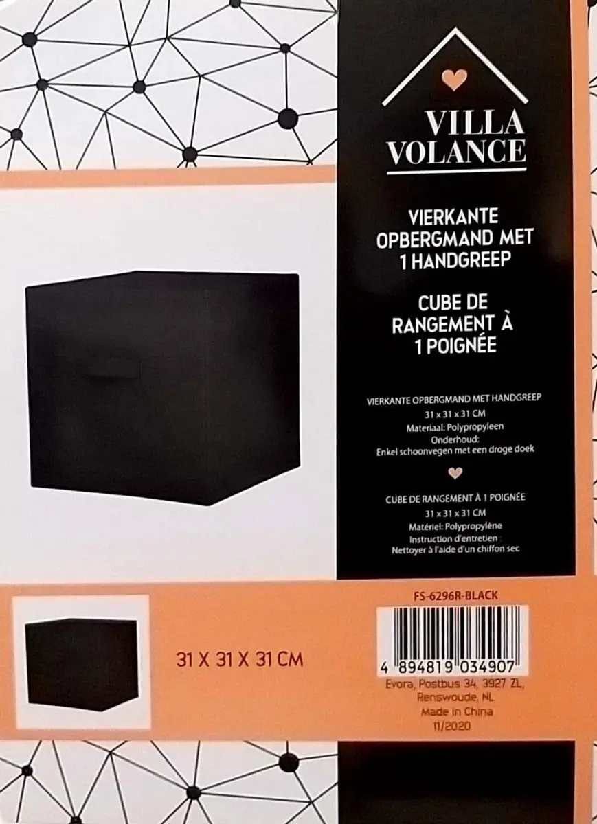 Villa Volance Opbergbox Zwart 21L