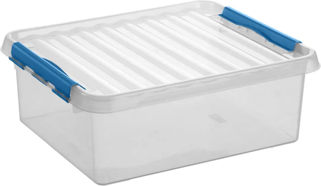 Sunware Q-Line Opbergbox 25L - 3 Stuks - Blauw