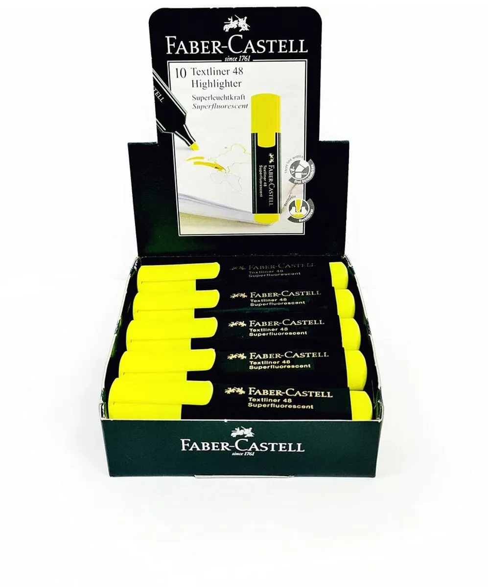 Markering Faber-Castell TEXTLINER 48 Geel (10 Stuks)