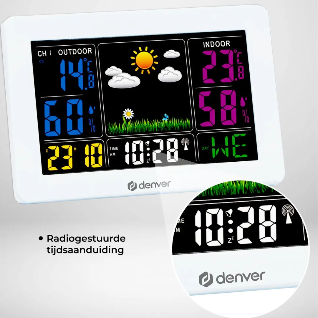 Denver WS540 Draadloos Weerstation - Binnen & Buiten - Wit