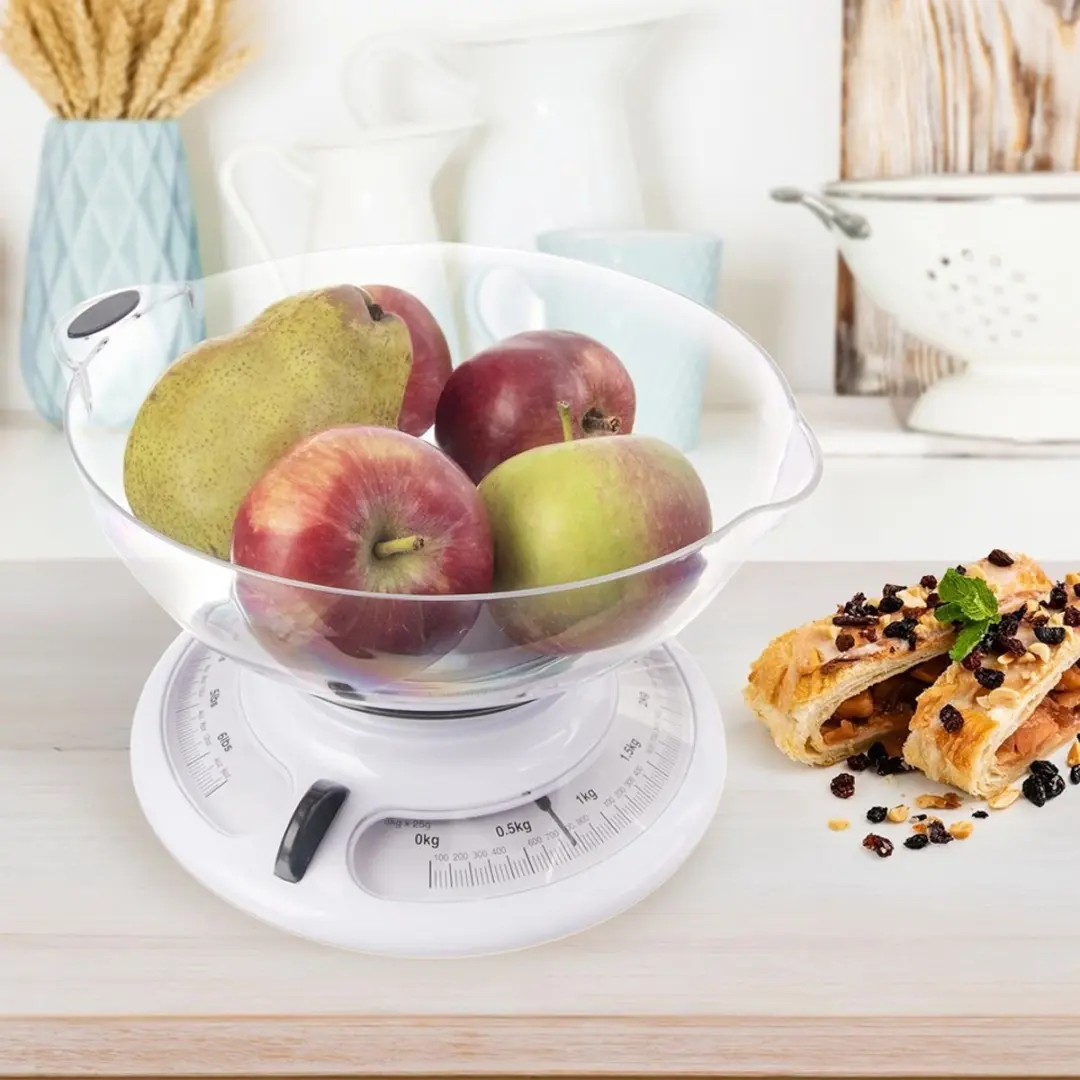 Orion Mechanische Keukenweegschaal 3kg - Wit - afbeelding 2 van 6