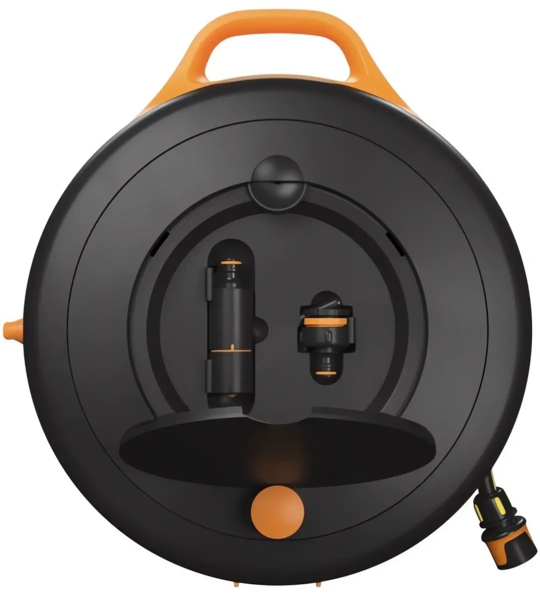 Fiskars Comfort Waterwheel Slanghaspel 9mm 15m - Zwart/Oranje