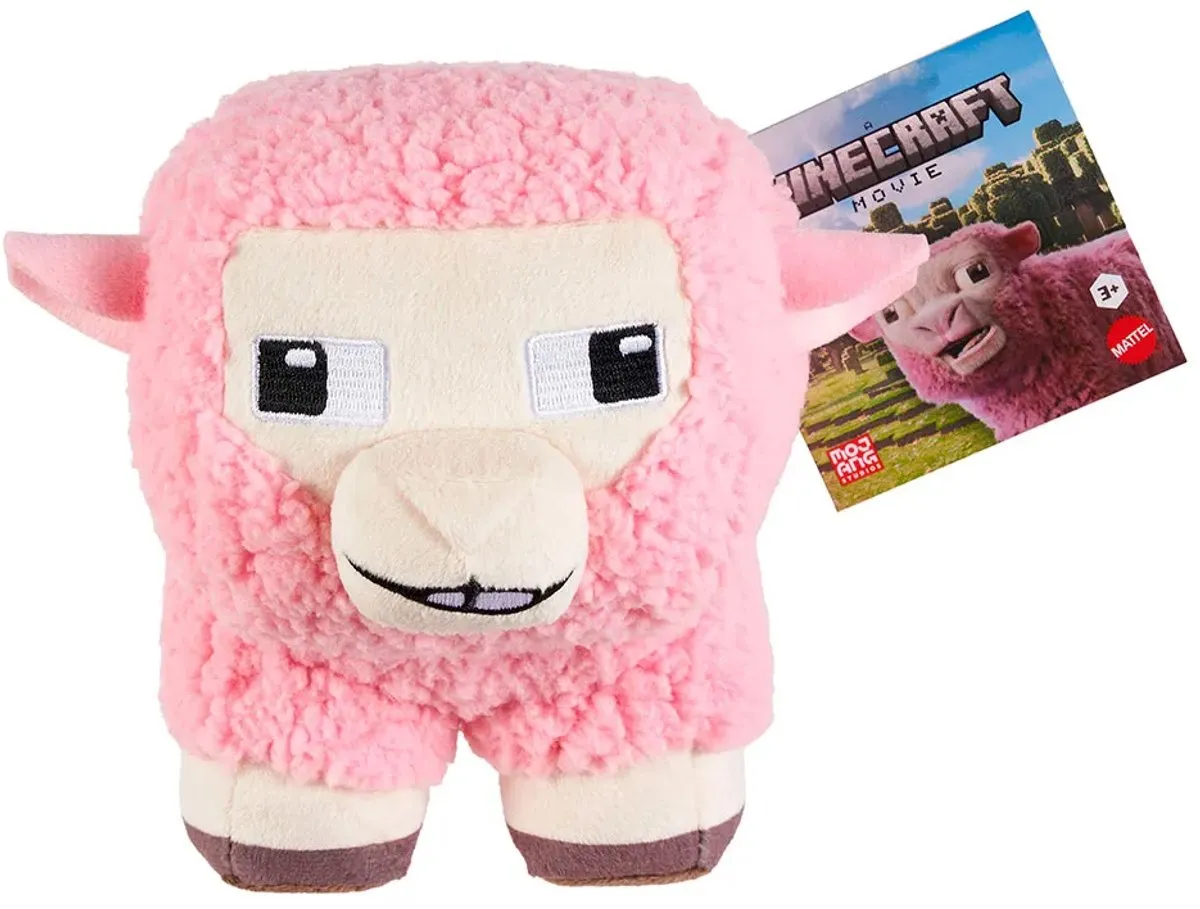 Mattel Minecraft Movie Roze Schapenknuffel 20cm
