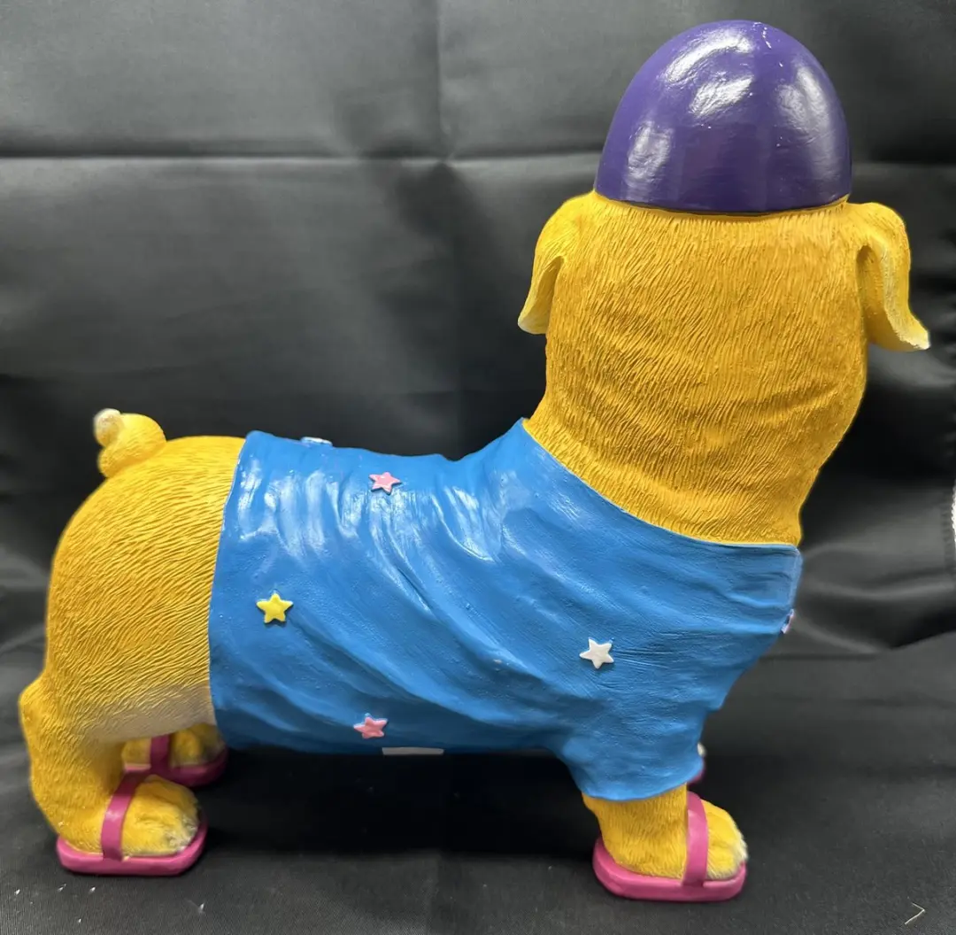 Impuls Tropische Hond Decoratief Beeld - Meerkleurig 20x25x4cm
