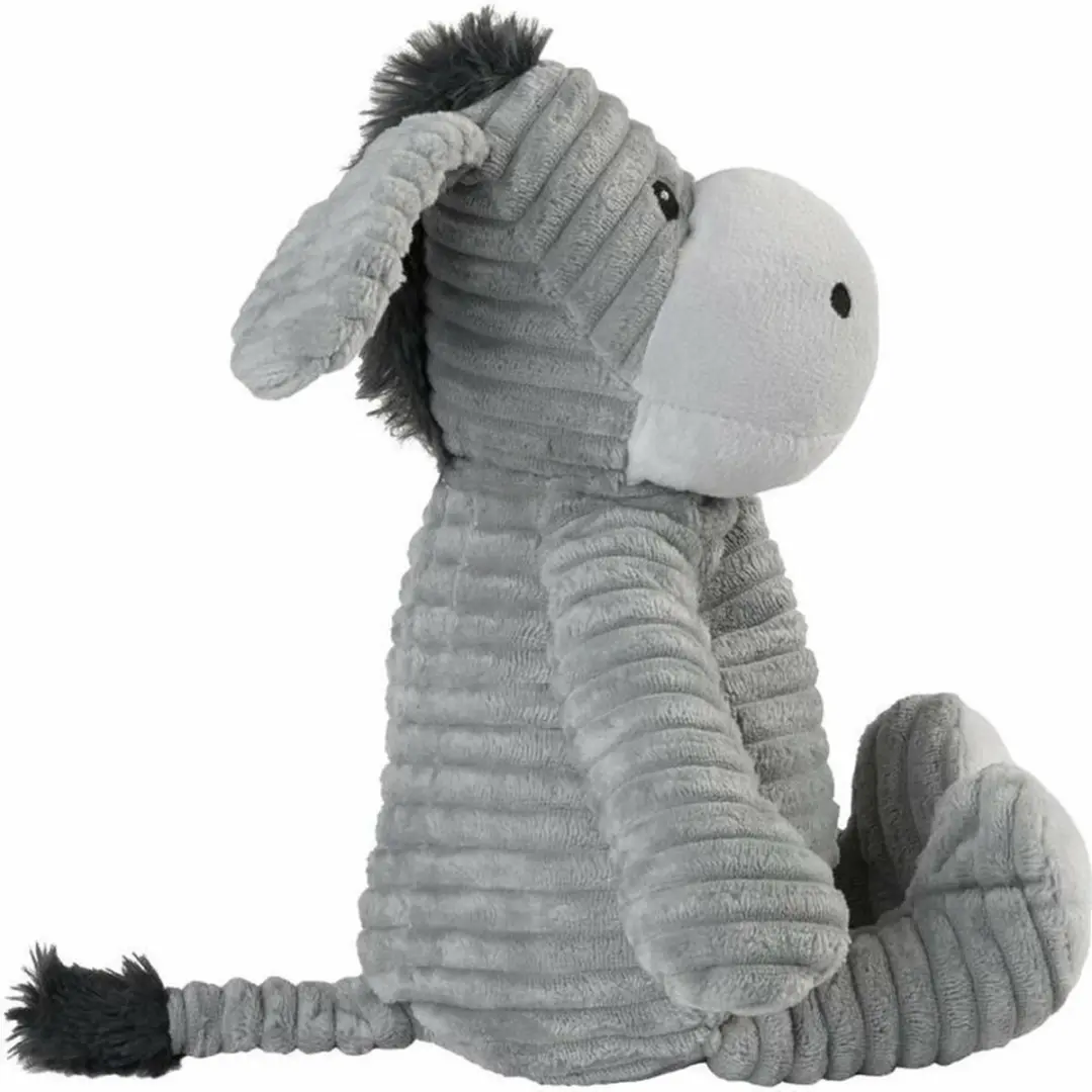 Warmies Ezel Ribstof 21cm Magnetronknuffel - Grijs