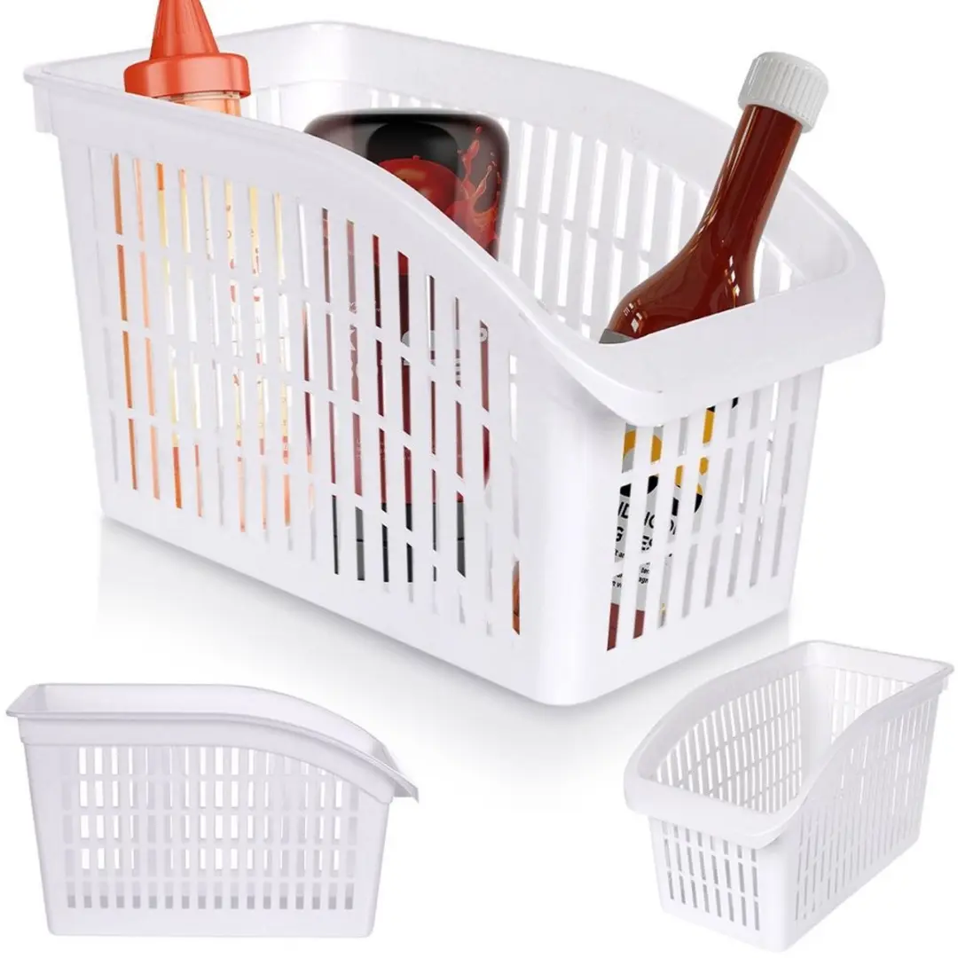 Excellent Houseware Koelkast Opbergmand - Wit - 29x16x17cm