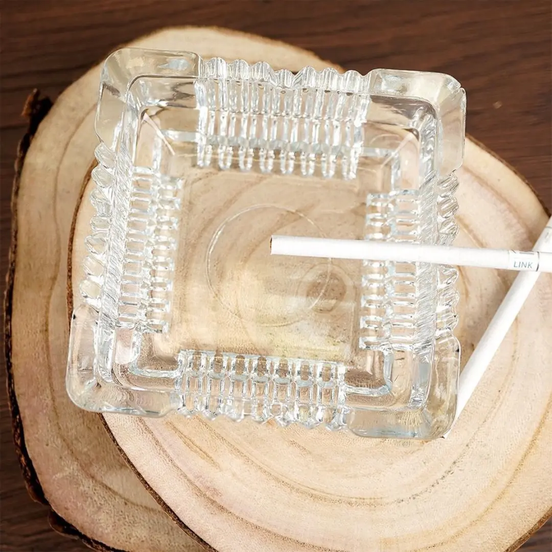 Excellent Houseware Asbak Transparant Glas 10x10cm