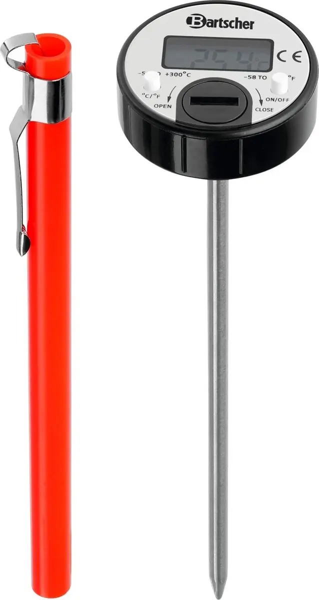 Bartscher Thermometer D3000 KTP - Rood/Wit/Zwart - afbeelding 4 van 4