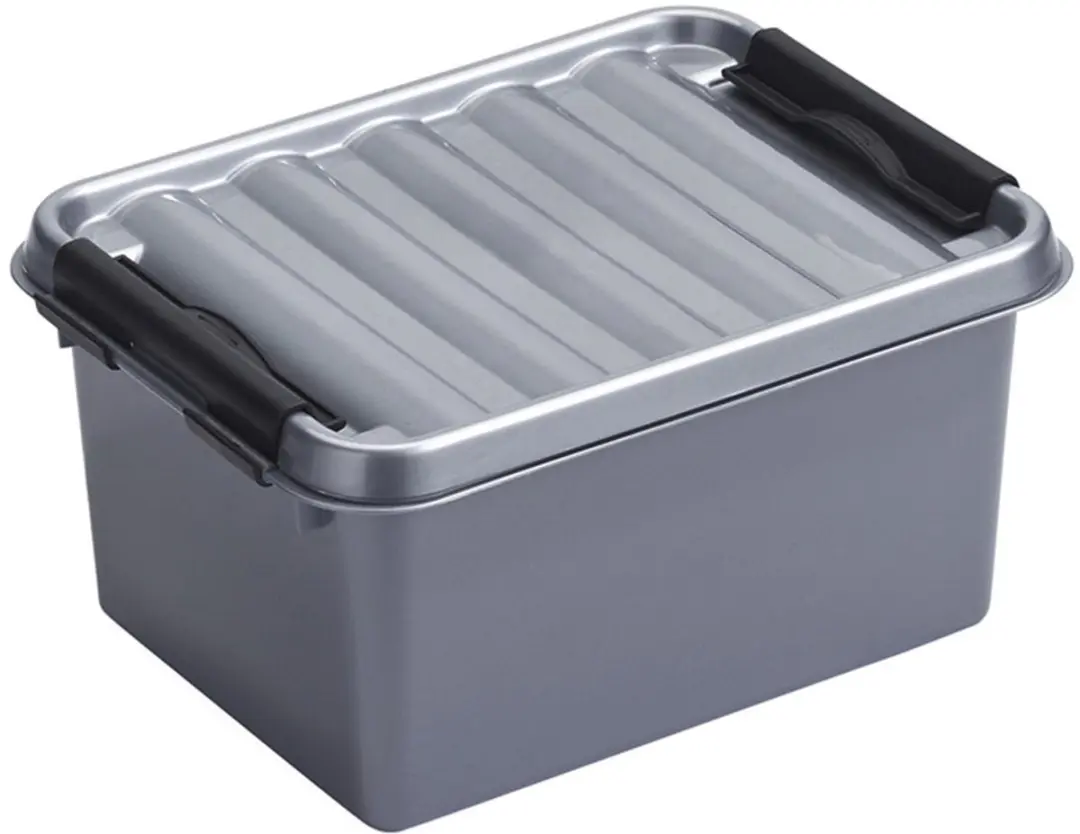 Sunware Q-Line Opbergbox 2L - 2 Stuks - Zwart