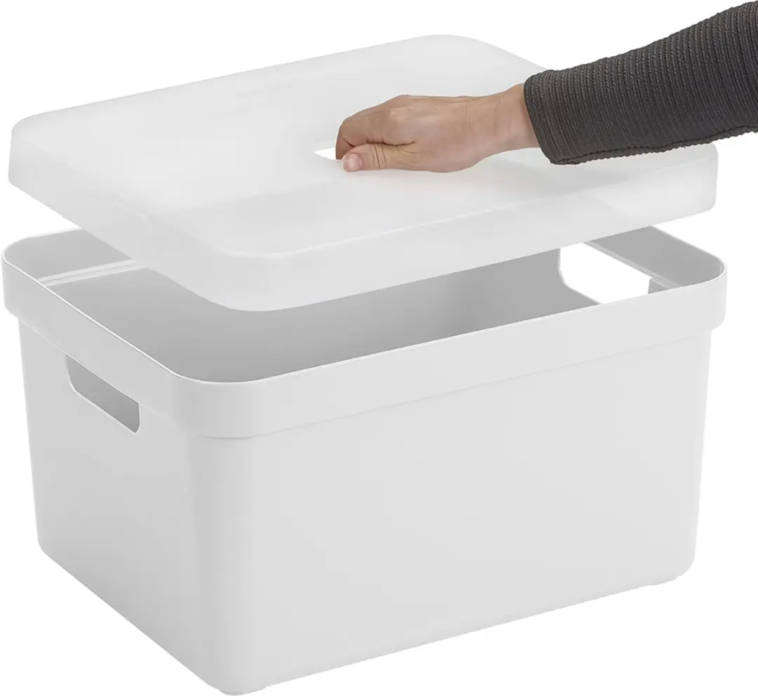 Sunware Sigma Home Opbergbox 32L - Set van 2 - Wit/Transparant