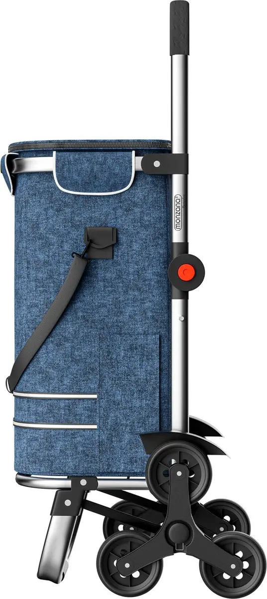Monzana 2in1 Boodschappentrolley 50kg - 6 Wielen Blauw
