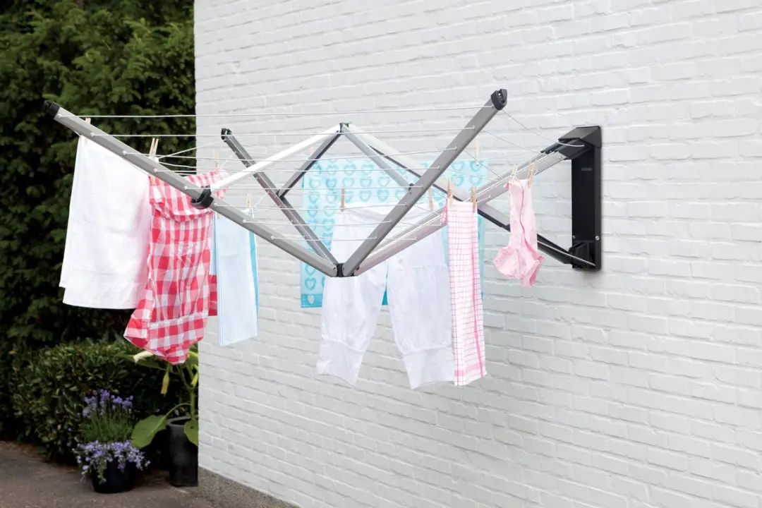 Brabantia WallFix Wanddroogrek 24m Metallic Grey - incl. Hoes