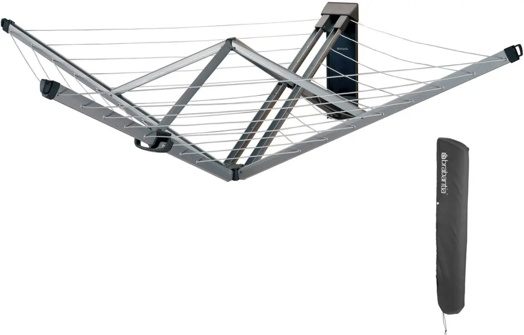 Brabantia WallFix Wanddroogrek 24m Metallic Grey