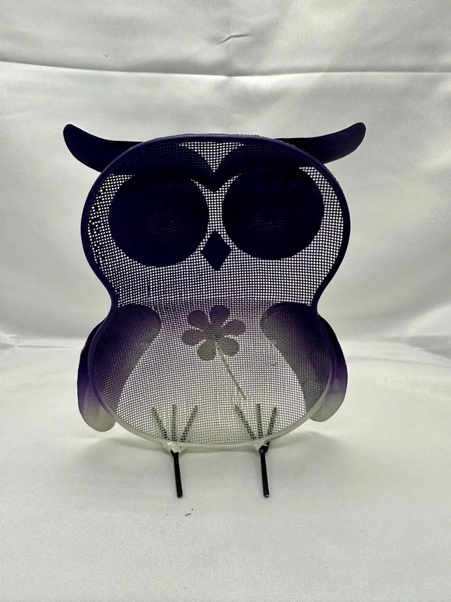 Impuls Tuinuil Decoratie - Paars/Rozes - 17x16x7cm