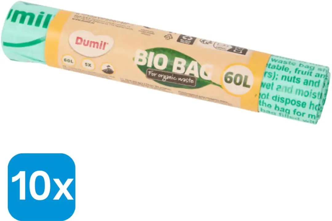 10 x 60L Dumil bio-afvalzakken