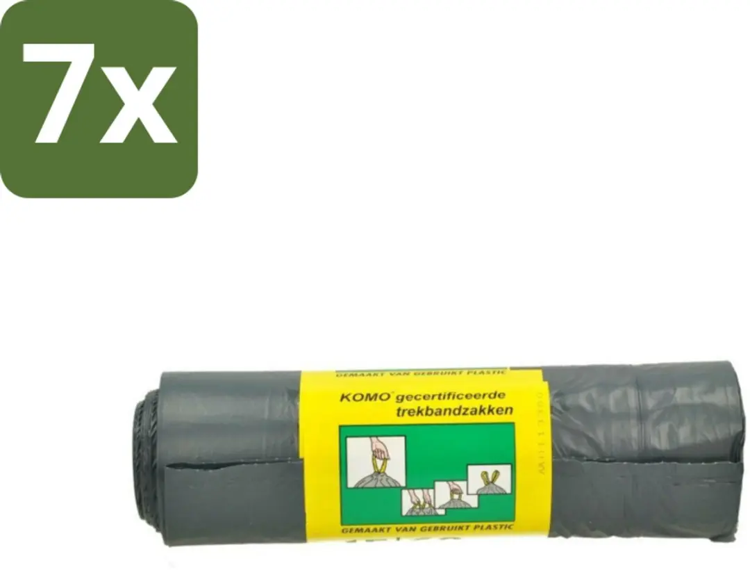 KOMO Vuilniszakken Trekband 60L