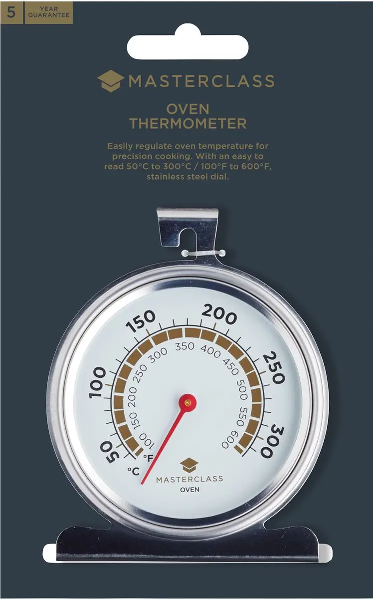 MasterClass Oven Thermometer 50-300°C - Roestvrij Staal