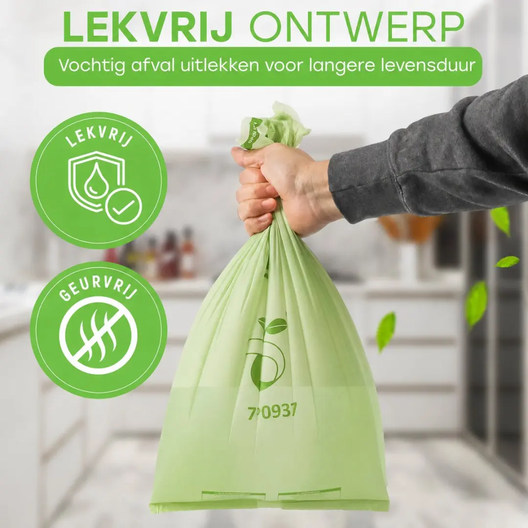 Sustenix Biozakken 20L GFT - 125 Stuks - Groen