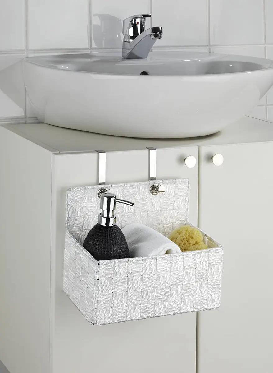 Wenko Adria Opbergmand 5L - 15,5x25x20cm - Wit - afbeelding 6 van 6