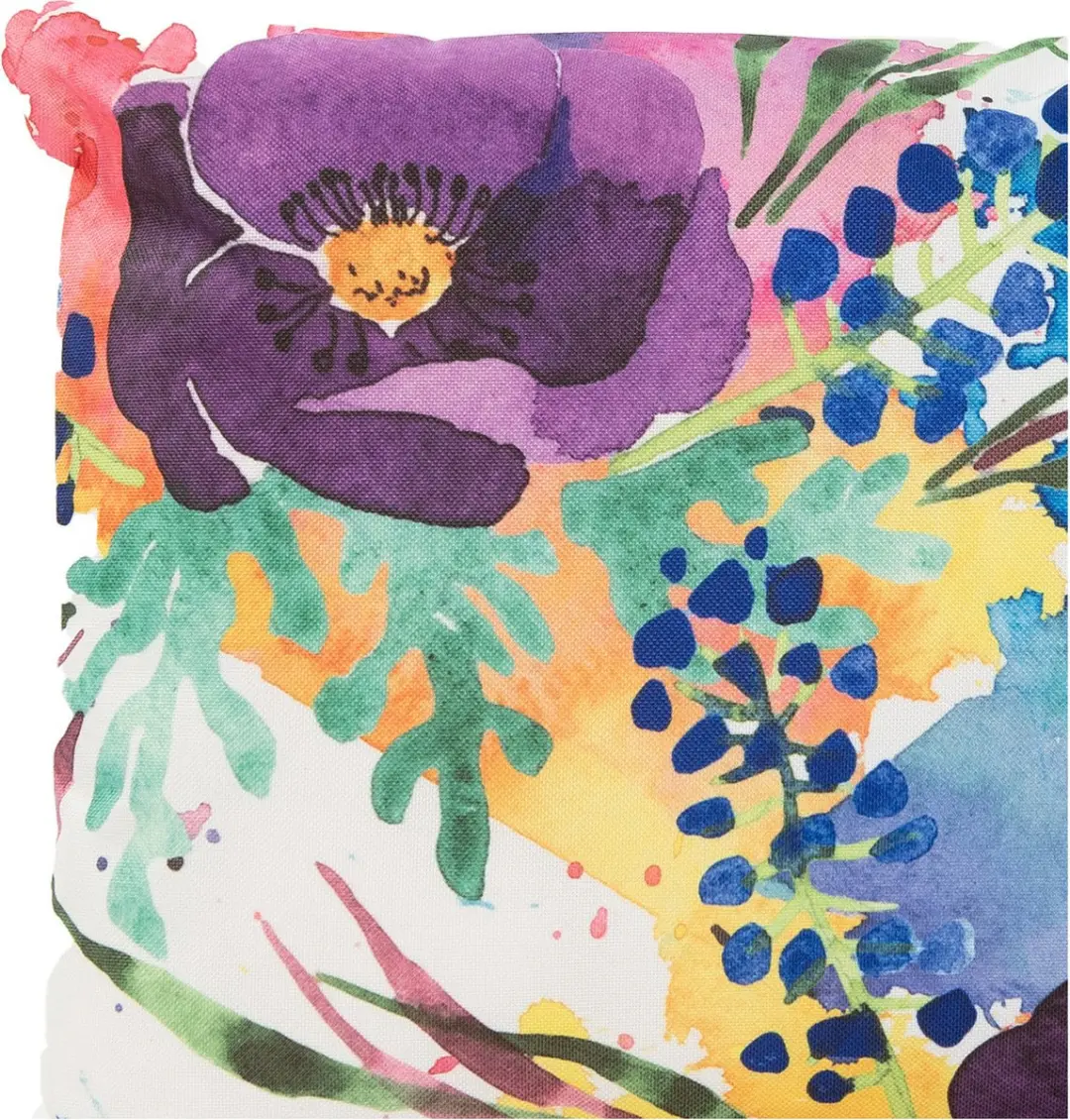 Anna's Collection Sierkussen Watercolor Bloemen 60x60cm - 2 Stuks - Paars
