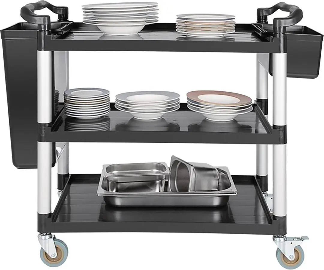 Vogue Serveerwagen CF102 - 96x52x107cm - Silver