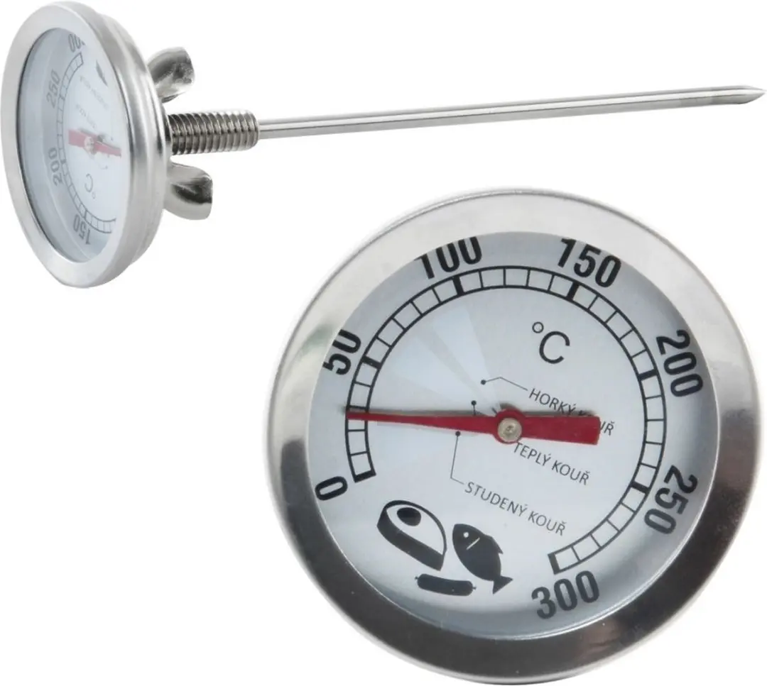 Orion Rookoven Thermometer Edelstaal 16cm