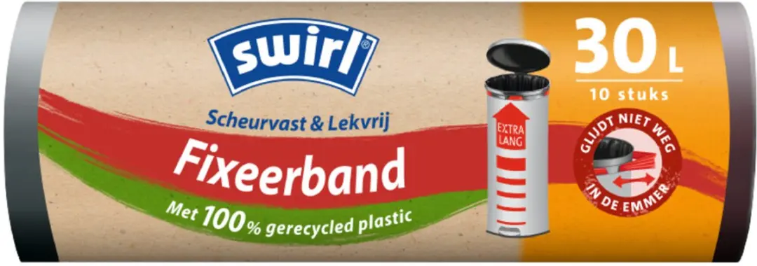 Swirl Pedaalemmerzakken XL 30L - 25 Stuks (10x25) - Zwart