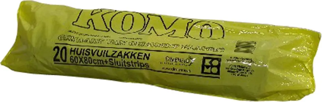 KOMO Plastic Afvalzakken 60x80cm Grijs