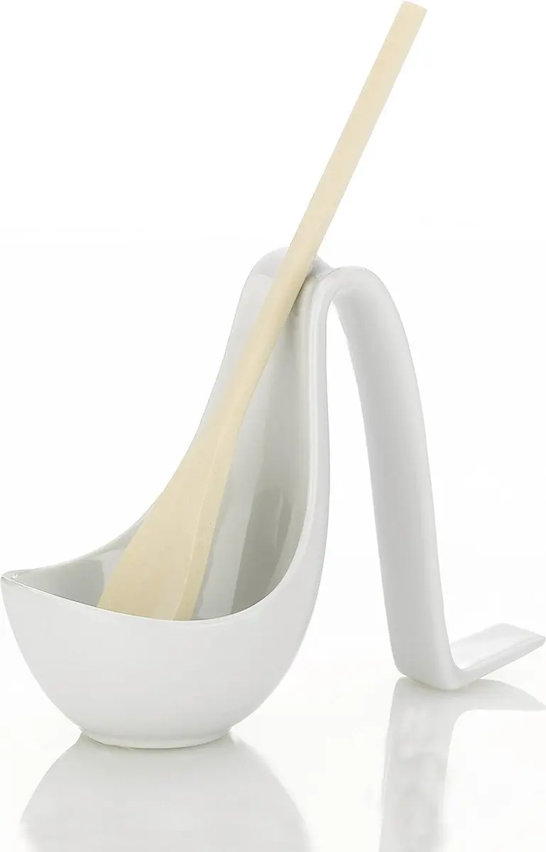 Kela Lepelhouder Porselein - Wit