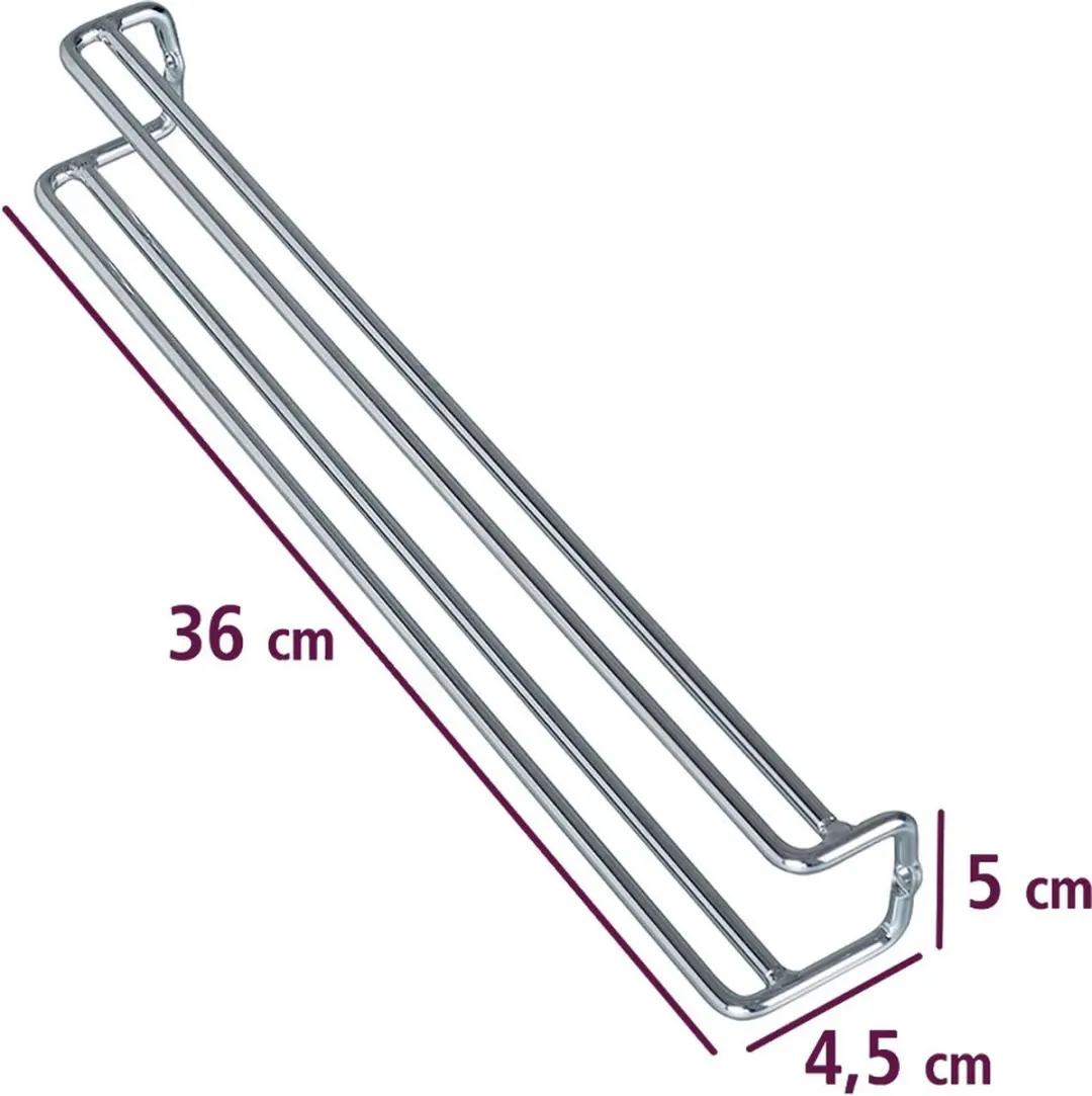 Wenko Stropdashouder en Riemenrek - Zilver - afbeelding 2 van 6