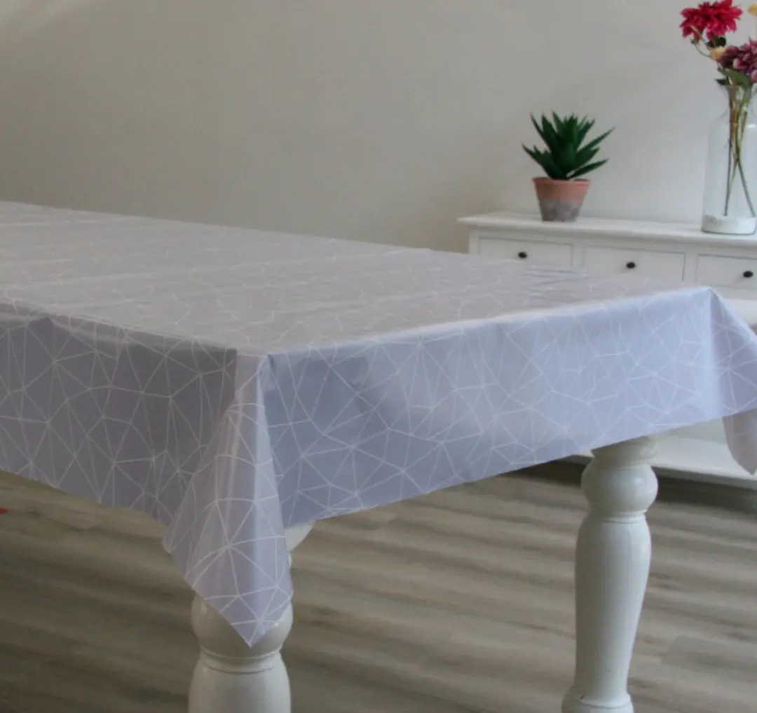 Bellatio Design Tafelzeil 140x180cm - Lichtgrijs