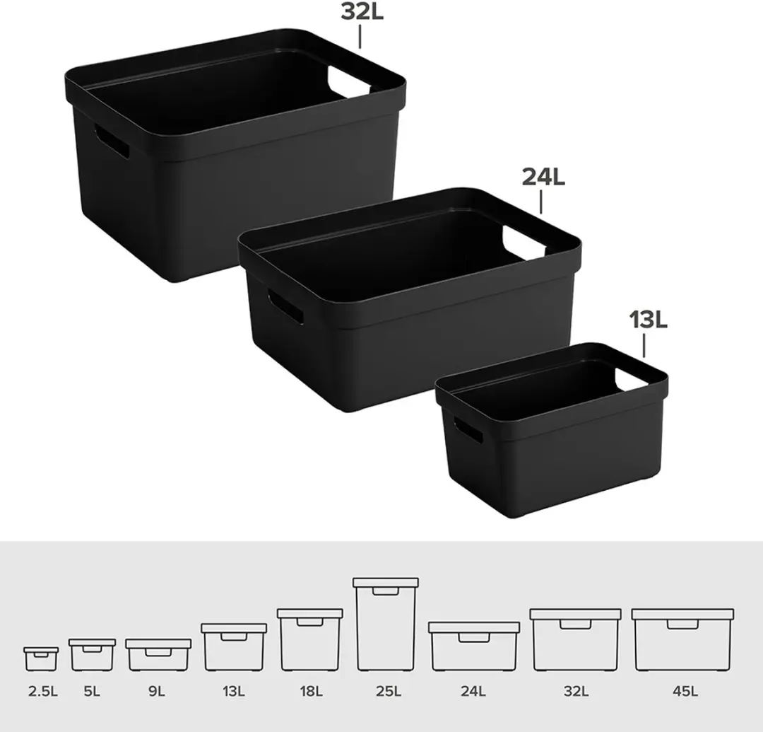Sunware Sigma Home Opbergbox 24L - Zwart - afbeelding 5 van 6