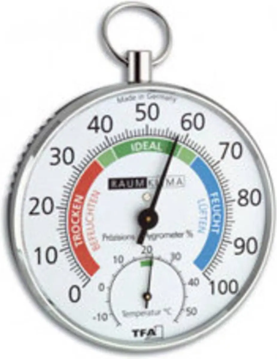 TFA Dostmann 45.2027 Thermo- en Hygrometer - Zilver