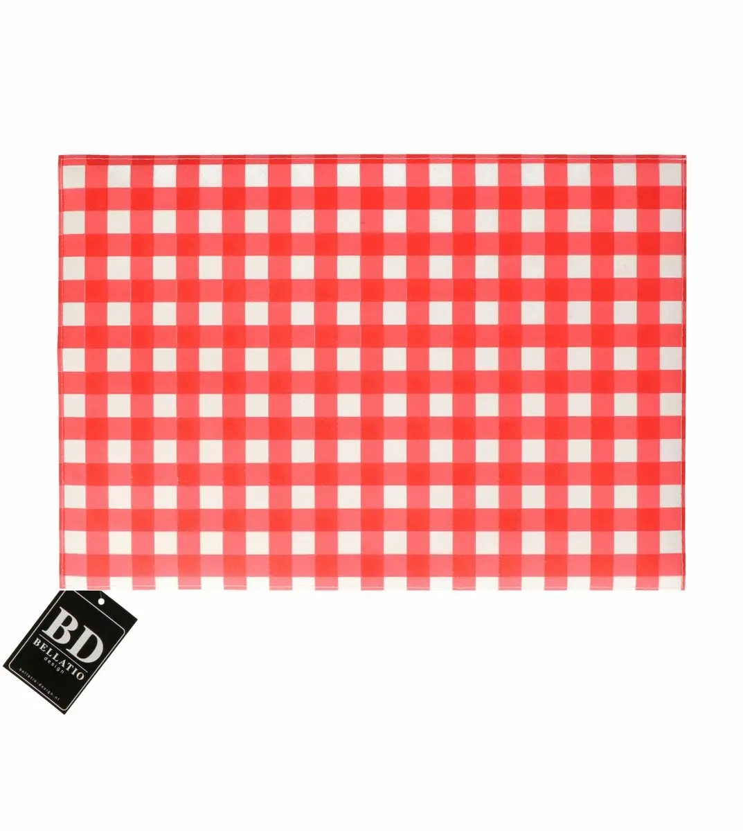 Bellatio Design Oktoberfest Placemats - 8 Stuks - Rood/Wit Geblokt