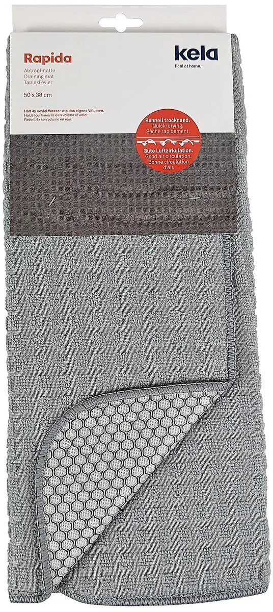 Kela Rapida Afdruipmat 50x38cm - Grijs - afbeelding 6 van 6