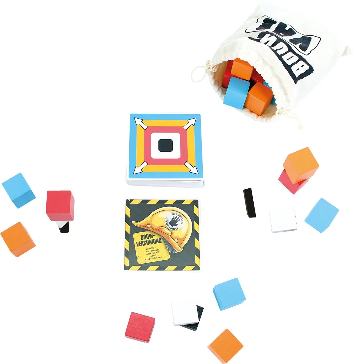 999 Games Bouwval Chaotisch Partyspel - 30 Blokken & 80 Kaarten