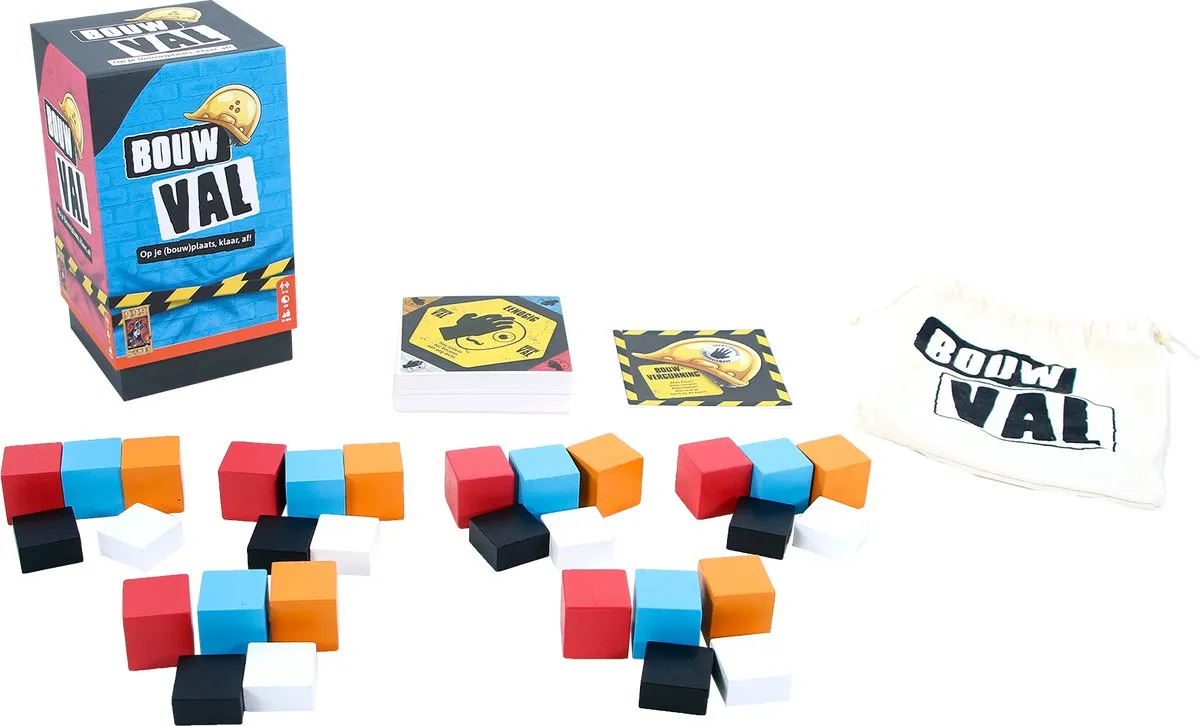 999 Games Bouwval Chaotisch Partyspel - 30 Blokken & 80 Kaarten - afbeelding 6 van 6