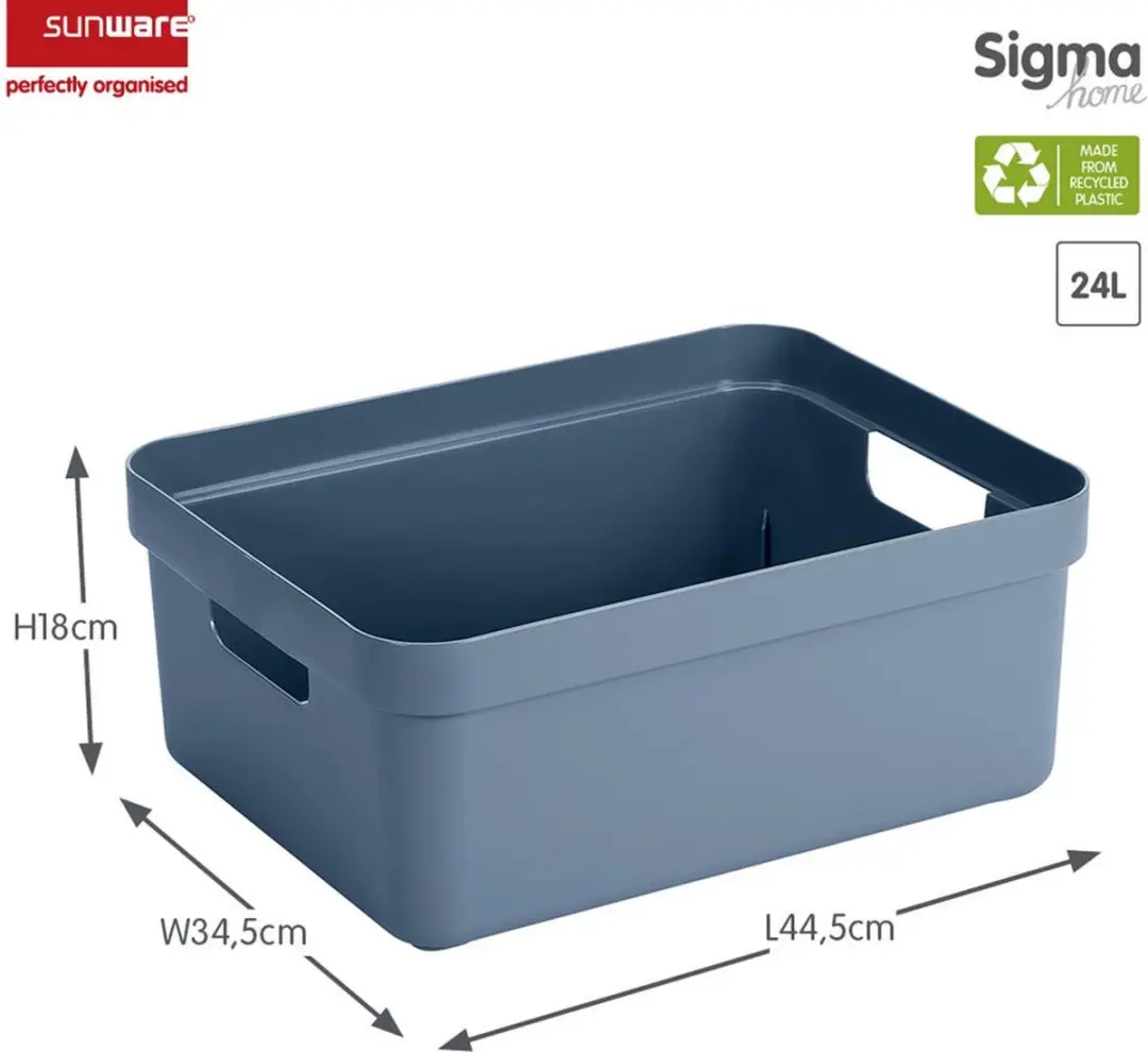 Sunware Sigma Home Opbergbox 24L - Donkerblauw