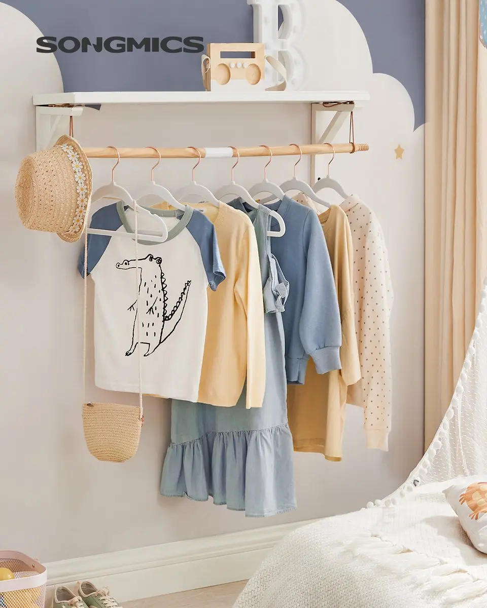 Songmics Kinderkleerhangers 50 Stuks - Fluweel - 360° Draaibare Haak