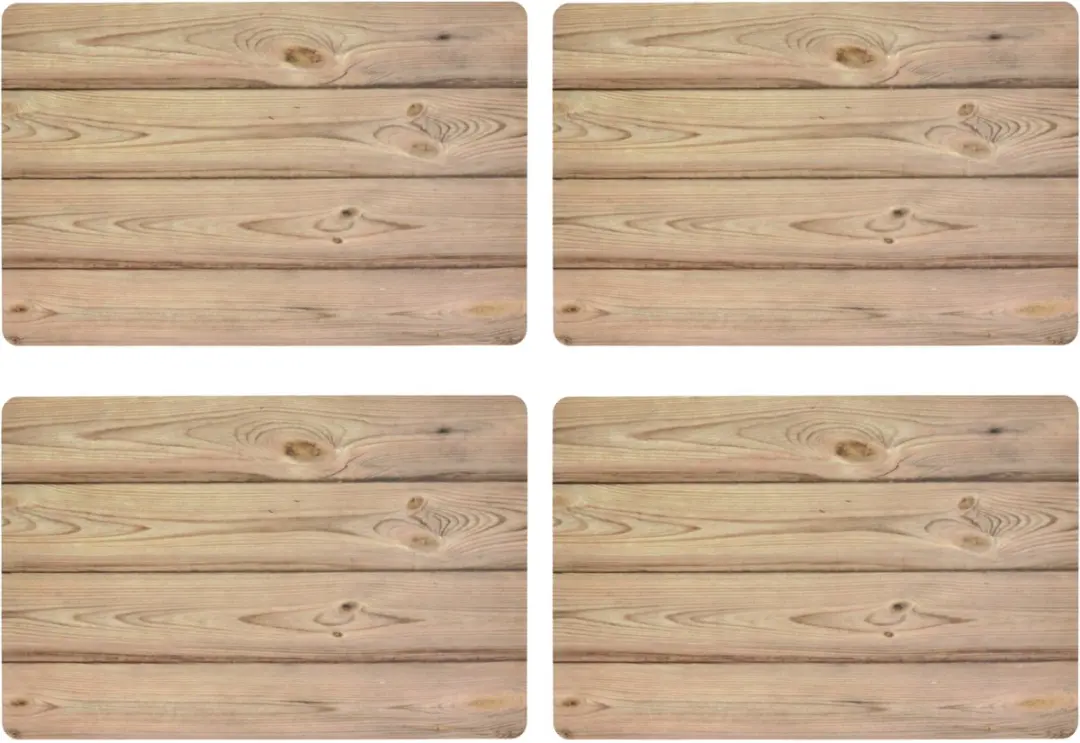 Bellatio Design Tafel Placemats Houten Planken 43x28cm