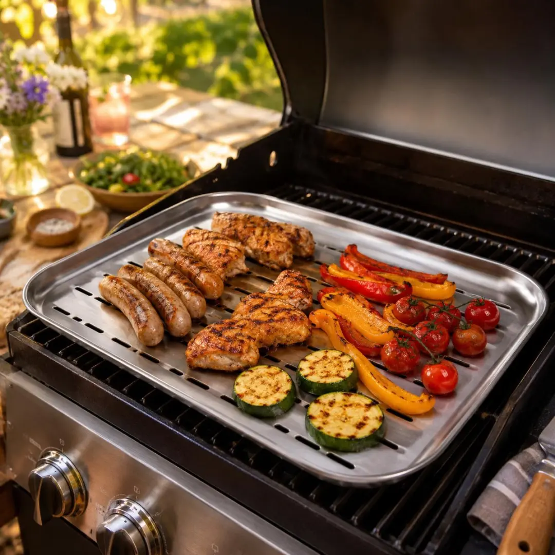 Alpina BBQ Grillschaal 2x - 34x24cm RVS
