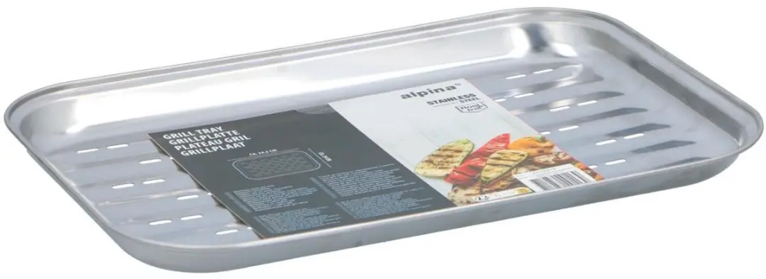 Alpina BBQ Grillschaal 2x - 34x24cm RVS
