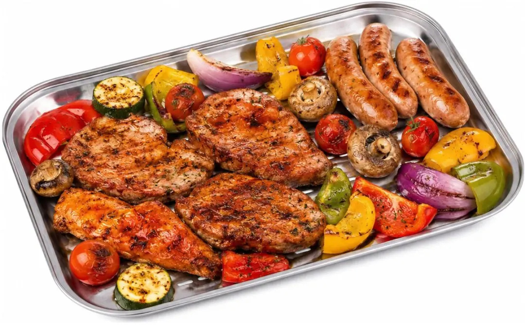 Alpina BBQ Grillschaal 2x - 34x24cm RVS